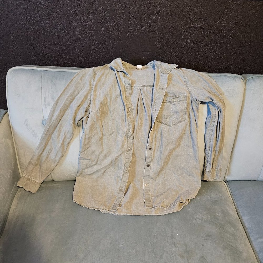 Green Chambray Button Up